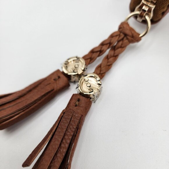 NEW! AUTHENTIC GUCCI GG CALF LEATHER TASSEL LONG WALLET IN WHISKY BROWN - Picture 4 of 13